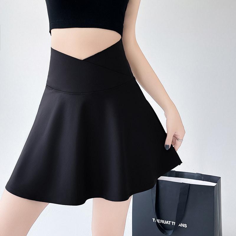 Women's Blue Yoga Tennis Skirt with Anti-Exposure Quick-Dry Shorts for Dance, Fitness, and Running 2026.