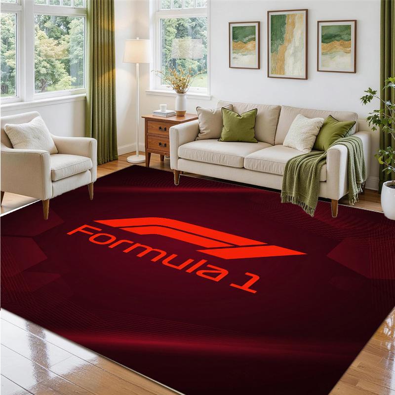 F1 Design Crystal Velvet Rug Soft Decorative Mat for Bedroom Entrance