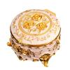 Elegant Enamel Jewelry Storage Decorative Vintage Metal Accessories Box Desktop Organiser For Rings Bracelets Chain
