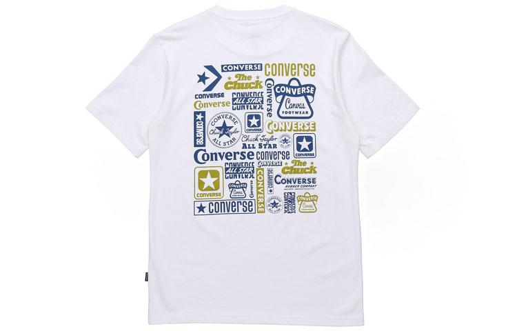 Converse Set in Sleeve T Shirt Men s White 10018868-A01 XXXL
