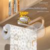 Suction Cup Kitchen Tissue Shelf Wall Hanging Paper Rack No Punching Roll Paper Rack Lazy Rag Hanging Rod Oil-absorbing Paper Hanger