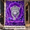 Lion Tiger Leopard (14) Theme Custom Tapestry Personalized Custom Name Text Wall Hanging Tapestry Home Decor Background Cloth