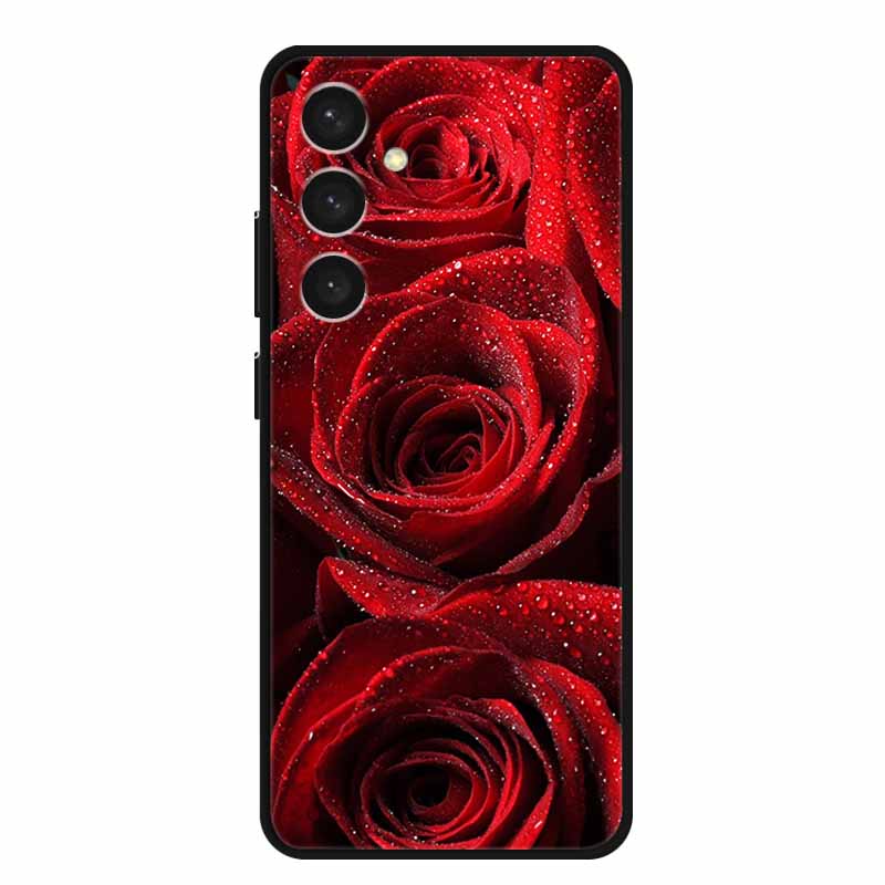 For Samsung S24 Plus Phone Case S24Plus Black Silicone Soft Back Cover Case For Samsung Galaxy S24 Plus Case S 24 Plus Funda Bag