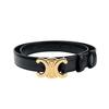 Celine TRIOMPH Leather Belt for Women  Black  2.5cm Wide