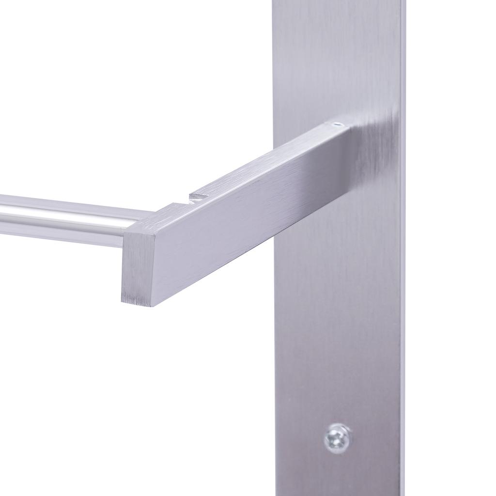 Wall Mount Craft Organizer Rack 4 Tier 5 Hooks Aluminum Alloy for Ribbon Yarn Thread Spool Storage DIY Craft Room