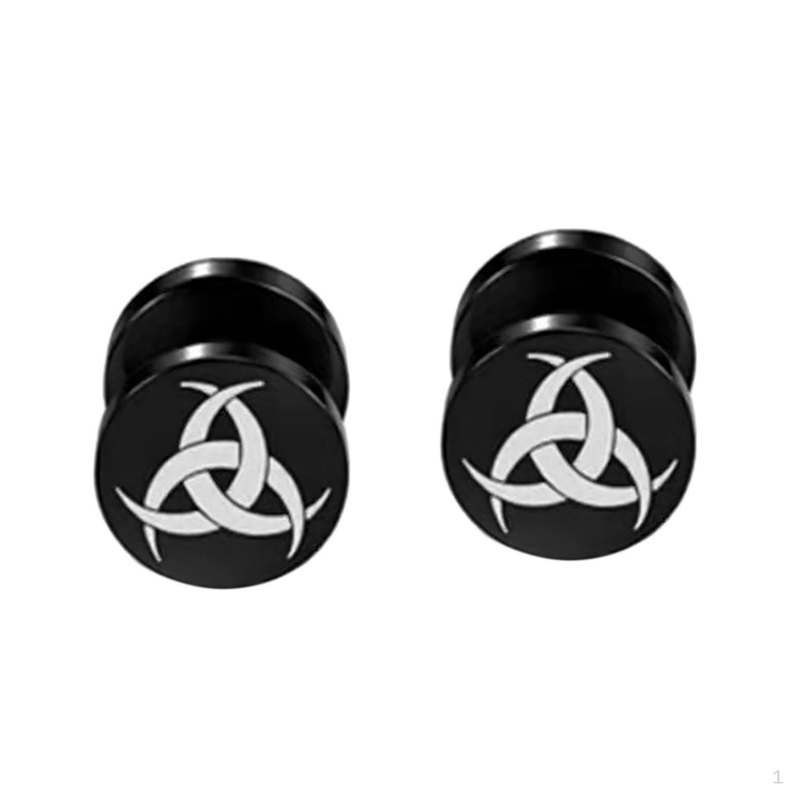 

Серьги-гвоздики, круглые черные готические серьги-гвоздики, украшения для пирсинга в виде штанги на День святого Валентина Style D