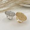 Vintage Geometric Pleated Flower Joint Rings Gold Silver Color Irregular Imitation Pearl Knuckle Ring Hollow Out Fashion Jewelry for Women Men