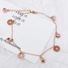 Roségold Münzglöckchen Titanstahl Fußkettchen - Klassischer einfacher Schmuck für Damen