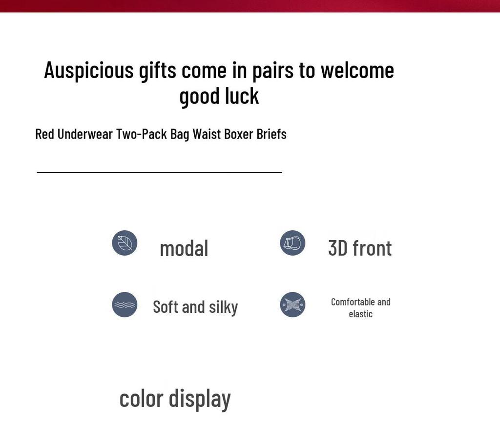 Aimer Men's Modal Boxer Briefs 2-Pack with Red Gift Box