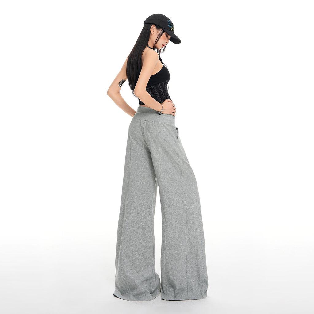 2026 Spring Low-Waist Drawstring Zipper Loose Drape Casual Pants