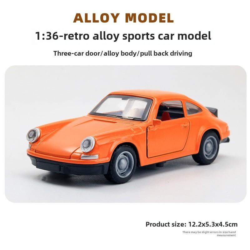 Alloy Car Model Beetle Benz Porsche Vintage Car Desktop Decor Open Door Force Carrying Car Accessories Interior Decoration