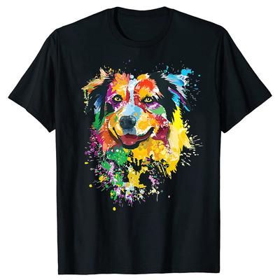 Funny Australian Shepherd Aussie Dog Mom Tshirts Men Womens Fashion Casual Tshirt 100 Cotton Loose Oversized T Shirt Summer