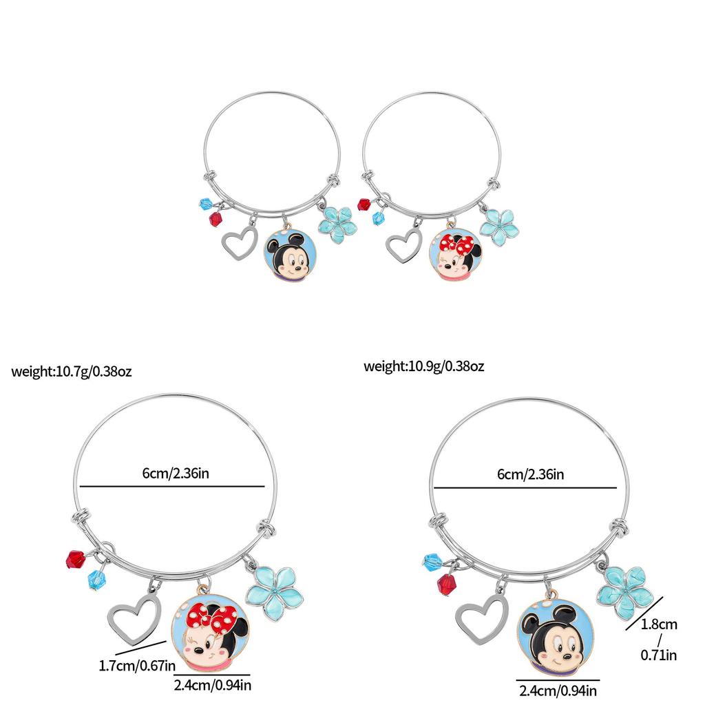 Mickey Mouse Cartoon Hand Chain Alloy Pendant Jewelry For Men Women Gift
