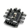 Fan 3Pin 12V Splitter Adapter 4PIN SATA Cooling Fan Hub PC Fan Hub Speed Controller Splitter