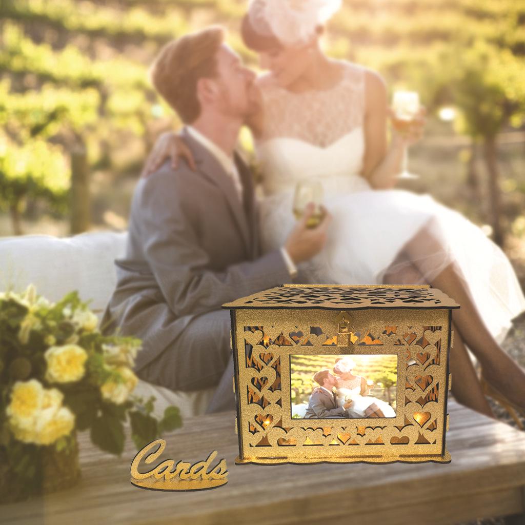 DIY Wooden Wedding Card Box and Business Card Holder