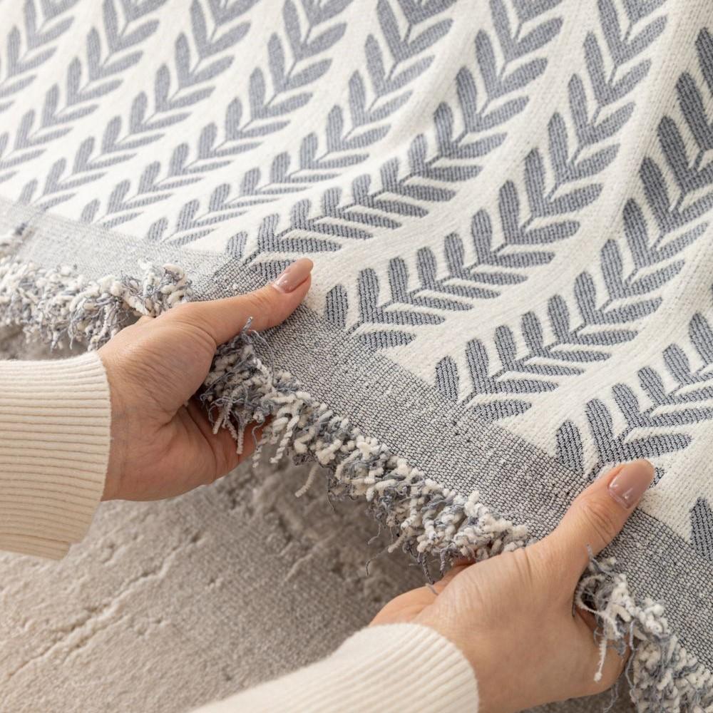 Summer Camping Picnic Wicker Blanket Cover Sense Of Ice  Chenille Sofa Cover Throw Blankets Living Room Couple Position