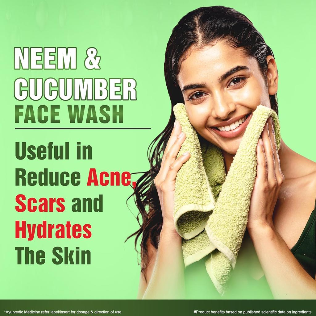 Multani Naturals Neem Cucumber Face Wash 150 Ml Hydrating Daily Cleanser Gentle Refreshing Skin Care For Men Women