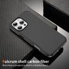 For iPhone 16 Pro Skin-touch Case Carbon Fiber Texture PC + TPU Back Cover Compatible with MagSafe