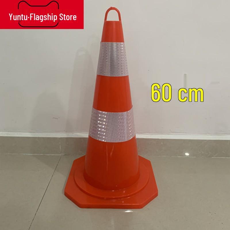 Reflektierender 70cm PVC-Gummi-Verkehrskegel