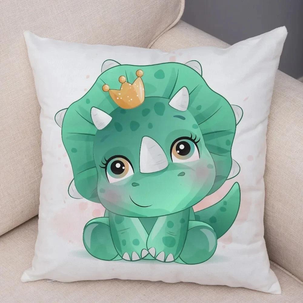 Cartoon Jurassic Dinosaur Decorative Pillowcase Car Ornaments Office Living Room Sofa Home Pillowcase