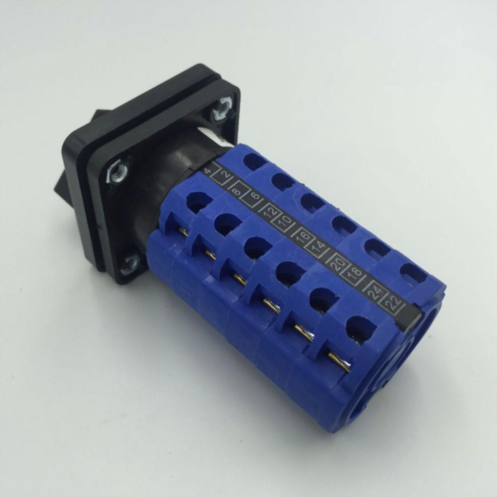 AC 660V 20A 24 Terminals 3 Positions Rotary Selector Cam Changeover Switch SZW26-20/D606.6