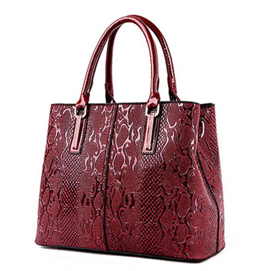 Fashion Leather Ladies Handbag Luxury Snake Shoulder Bags Handbags Ladies Handbag