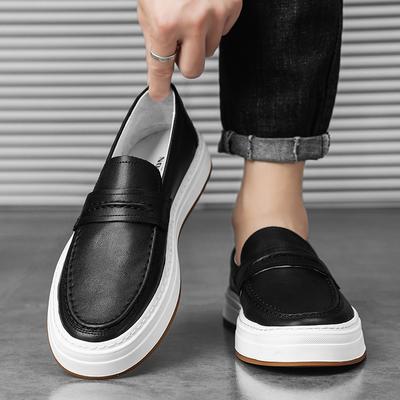 Scarpe da Lavoro Lazy da Uomo Classiche in Vera Pelle Scarpe Basse Casual di Alta Qualità Comode Scarpe da Guida Mocassino da Uomo