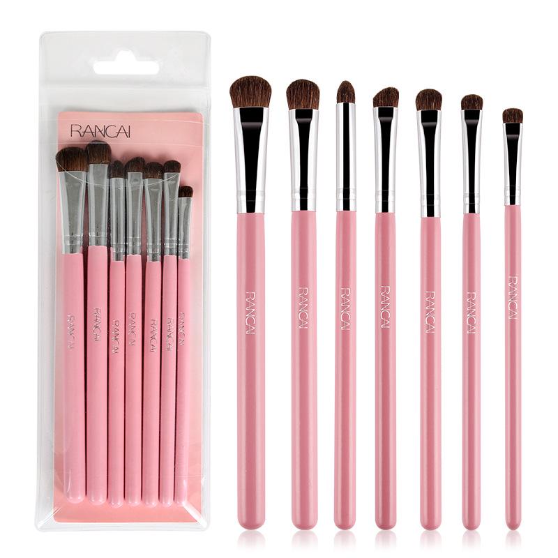 

Pony Hair 7-Piece Eyeshadow Brush Set with Round Heads - Complete Eye Makeup Tools