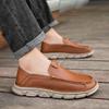 Fashion Classic Men Breathable and Non Slip Outdoor Soft Soled Loafers Brand New Men Comfortable Genuine Leather Business Leather Shoes