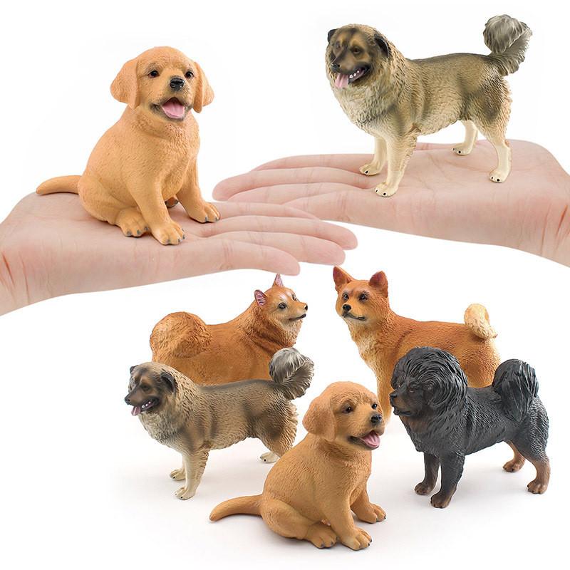 Lifelike Plastic Dog Models Featuring Shiba Inu Labrador Retriever And Tibetan Mastiff Great For Home Decor And Children's Learning Activities