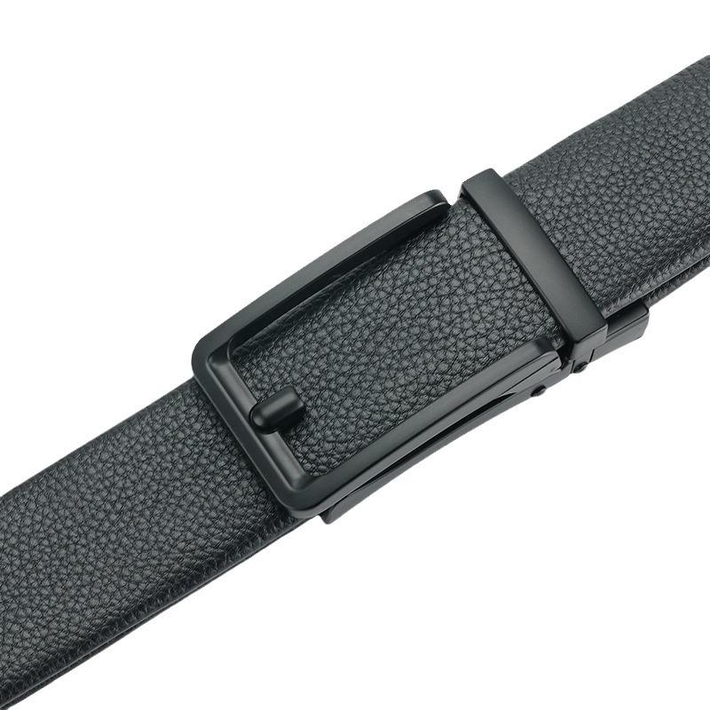 Automatic Button Men Middle-aged and Young Black Trousers Suit Belt Business Casual Men
