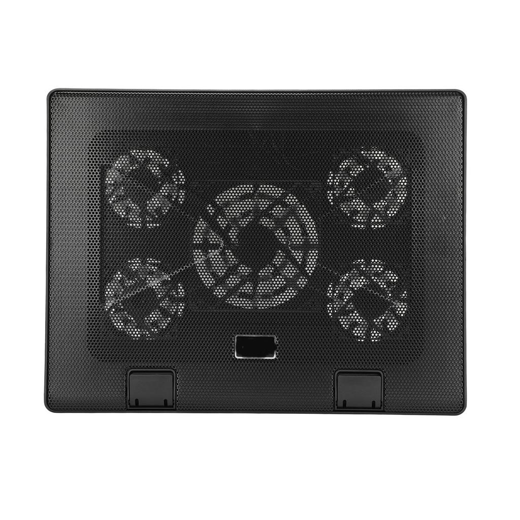 Chladič na notebook Tichý provoz Chladicí podložka na notebook s 5 ks ventilátorů Dva USB porty Chladicí ventilátory pro