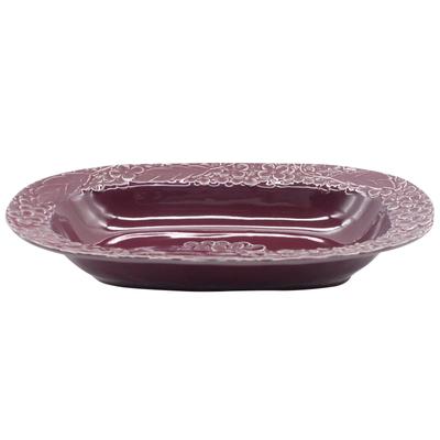 Aito Seisakusho „Lien” Owalna miska do curry Talerz do makaronu Około 26 x 16 cm Fioletowy Mino Ware Styl antyczny Kuchenka mikrofalowa Można myć w zmywarce Wyprodukowano w