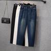 Novos Jeans Jeans Rasgados Harem Femininos Plus Size de Inverno Calças Casuais Largas de Algodão
