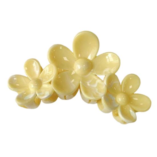 

Hair Claw Three-Dimensional Flower Design Large Shark Clip Buns Half-Tied Hair Back Head Hair Claw Commuting Hair Accessories жёлтый