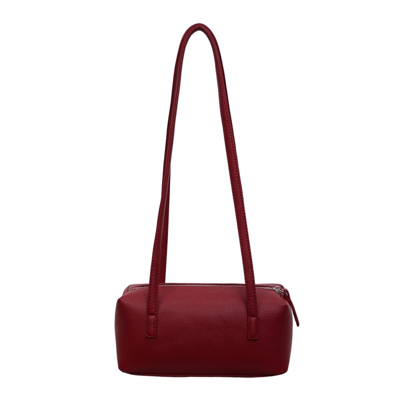 Solid Color Shoulder Bag Large Capacity Underarm Bag