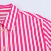 Camicia a Righe da Donna Vestibilità Larga Manica Lunga Casual da Ufficio 2025 Leggera Miscela di Cotone
