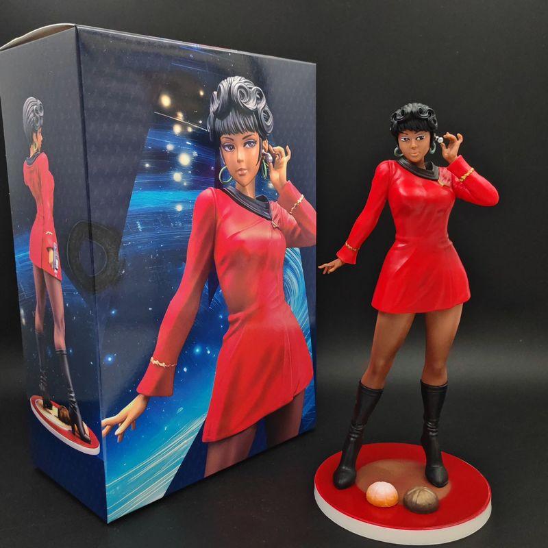 22Cm Star Trek Uhura Pvc Standing Posture Handsome Girl Anime Figure Model Statue Desktop Ornaments Decoration Surprise Toys