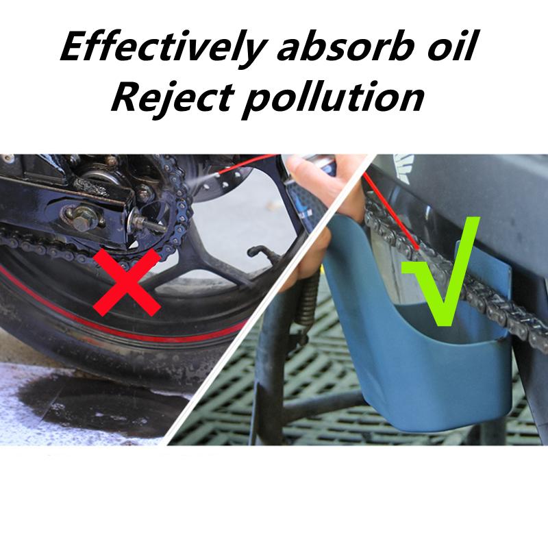 Noua cutie de instrumente pentru depozitarea uleiului pentru lanț de biciclete pentru curățarea lanțului, agent de scule anti-stropire cu ulei, folosit pe scară largă, instrument anti-pulverizare pentru ulei de lanț