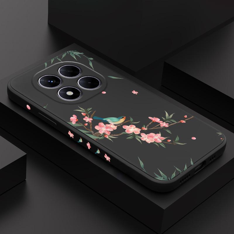 Falling Sakura Phone Case For Xiaomi Poco F7 X7 X6 F6 M6 M5 M5S F5 X5 F4 X4 M4 F3 M3 X3 Pro 4G 5G GT Silicone Cover