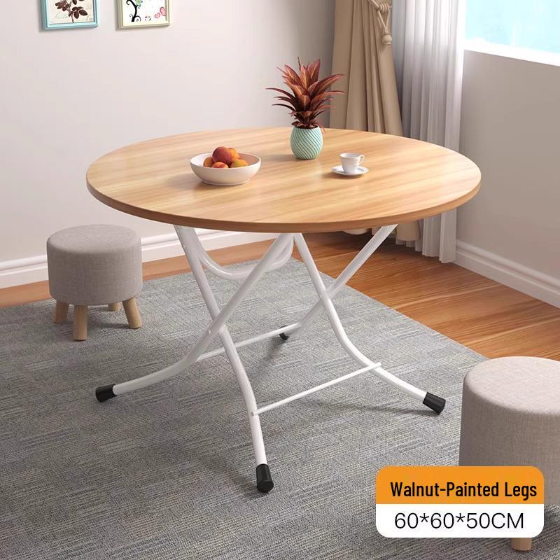 Compact Folding Dining Table for Small Spaces - Indoor/Outdoor Use, Square & Round Options Available
