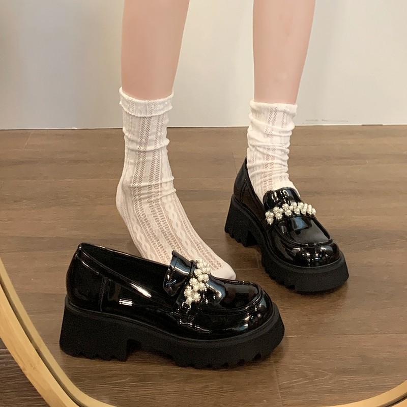 

Mary Jane small leather shoes women s spring and autumn new height-increasing women s shoes platform shoes women s muffin soft-soled single shoes 40