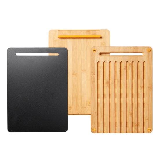 Fiskars Bamboo Cutting Board Set 1057550 Functional Form Durable Multifunctional