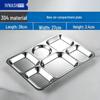 304 Stainless Steel Six-Compartment Meal Tray