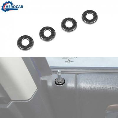 4 Stück Kohlefaser Auto Türschloss P Bolzen Ring Zierleiste Für Dodge RAM 1500 2010+ABS