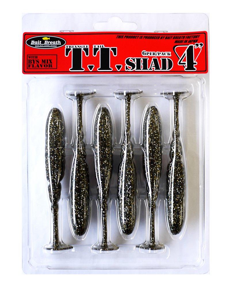 Bait Breath worm Green T.T.SHAD 4-inch #S846 Pumpkin/Silver.