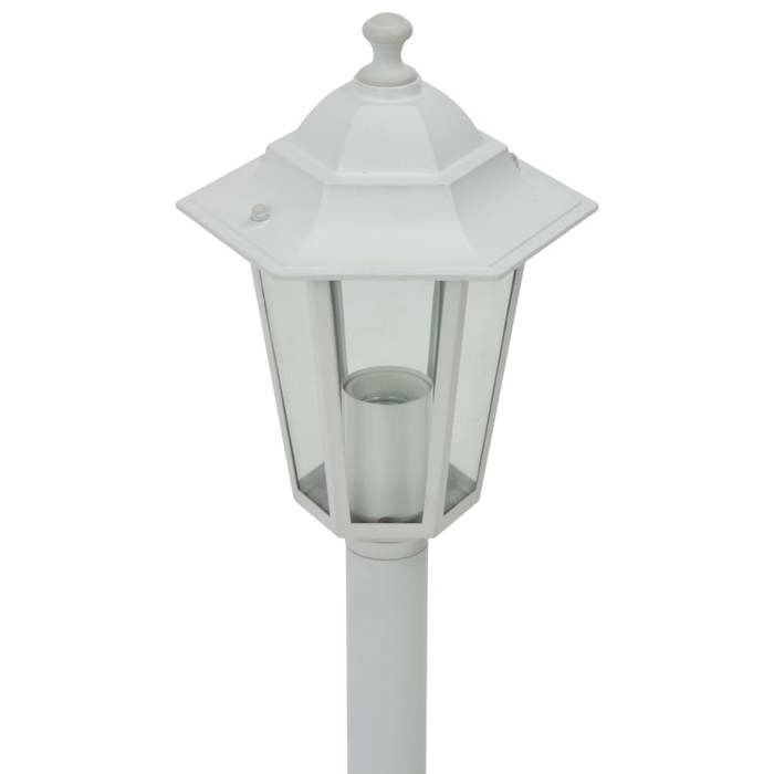 VidaXL 6x Garden Spike Light E27 Aluminium White Terrace Lighting 44215