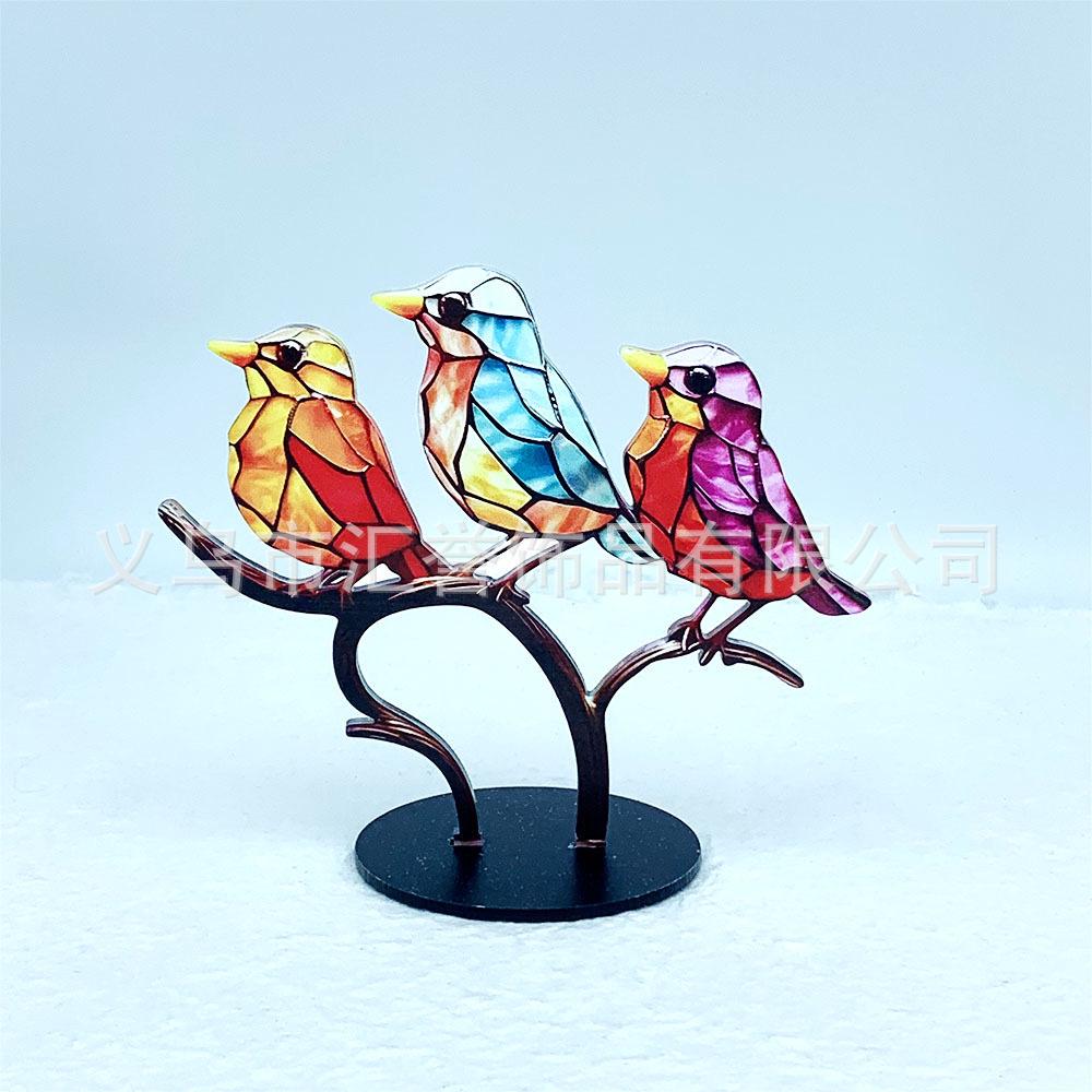 

Красочные птицы и цветы акриловые украшения для дома