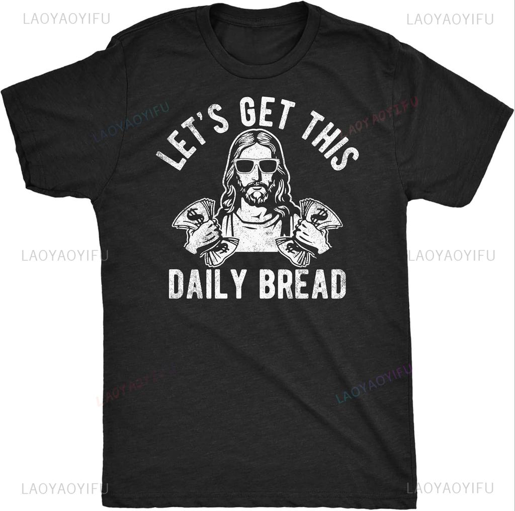 Mens Funny Jesus Printed T Shirts Religious Tees with Funny Sayings Easter Tees for Guys Men Clothing Fashion Casual Streetwear