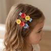 2 pcs/set Small and Cute Button Hair Clips Resin Bangs Clip New Duckbill Clips  Travel